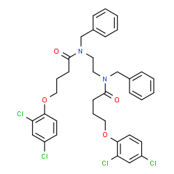 N,N'-1,2-Ethanediylbis[N-benzyl-4-(2,4-dichlorophenoxy)butanamide]结构式