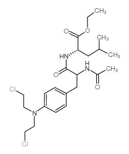 L-Leucine,N-acetyl-4-[bis(2-chloroethyl)amino]phenylalanyl-, ethyl ester Structure