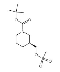 (S)-[[(methylsulfonyl)oxy]methyl]piperidine-1-carboxylic acid tert-butyl ester Structure