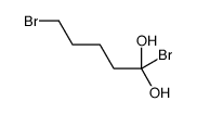 1,5-dibromopentane-1,1-diol Structure