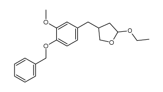 4-(4-(benzyloxy)-3-methoxybenzyl)-2-ethoxytetrahydrofuran结构式