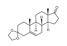 androst-5-ene-17-one-3-ethylene ketal Structure