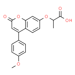 2-{[4-(4-Methoxyphenyl)-2-oxo-2H-chromen-7-yl]oxy}propanoic acid Structure