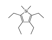 1,1-dimethyl-2,3,4,5-tetraethyl-1-silole结构式