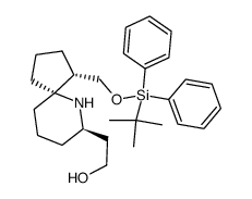 2-[(1S,5S,7R)-1-(tert-Butyl-diphenyl-silanyloxymethyl)-6-aza-spiro[4.5]dec-7-yl]-ethanol Structure