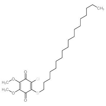 2,5-Cyclohexadiene-1,4-dione,2-chloro-5,6-dimethoxy-3-(octadecylthio)- Structure