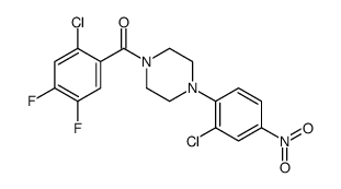 (2-chloro-4,5-difluorophenyl)-[4-(2-chloro-4-nitrophenyl)piperazin-1-yl]methanone Structure
