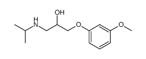 (3-Methoxy-phenoxy)-1-isopropylamino-propanol-(2) Structure
