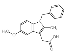 2-(1-benzyl-5-methoxy-2-methyl-indol-3-yl)acetic acid Structure