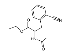 (RS)-N-acetyl-ortho-cyanophenylalanine ethyl ester结构式