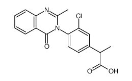 2-[3-chloro-4-(2-methyl-4-oxo-4H-quinazolin-3-yl)-phenyl]-propionic acid Structure
