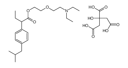 diethyl[2-[2-[2-(4-isobutylphenyl)butyroyloxy]ethoxy]ethyl]ammonium dihydrogen citrate structure