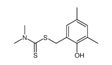 Dimethyl-dithiocarbamic acid 2-hydroxy-3,5-dimethyl-benzyl ester Structure