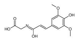 2-[3-(4-hydroxy-3,5-dimethoxyphenyl)prop-2-enoylamino]acetic acid结构式