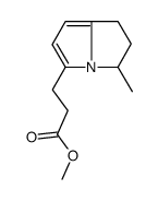 methyl 3-(5-methyl-6,7-dihydro-5H-pyrrolizin-3-yl)propanoate Structure
