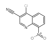 4-氯-8-硝基喹啉-3-甲腈结构式