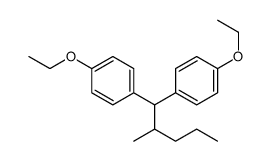 1-ethoxy-4-[1-(4-ethoxyphenyl)-2-methylpentyl]benzene结构式