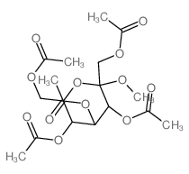 [3,5-diacetyloxy-2,6-bis(acetyloxymethyl)-2-methoxy-oxan-4-yl] acetate结构式