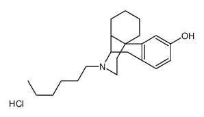 Morphinan-3-ol,17-hexyl-,hydrochloride,(-) Structure
