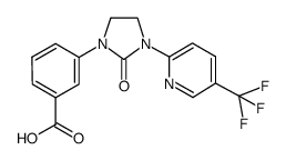 3-[2-oxo-3-(5-trifluoromethyl-pyridin-2-yl)-imidazolidin-1-yl]-benzoic acid Structure