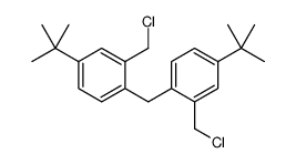 4-tert-butyl-1-[[4-tert-butyl-2-(chloromethyl)phenyl]methyl]-2-(chloromethyl)benzene Structure