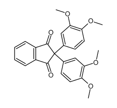 2,2-di(3,4-dimethoxyphenyl)indane-1,3-dione结构式