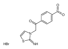 2-amino-3-[2-(4-nitro-phenyl)-2-oxo-ethyl]-thiazolium, bromide Structure