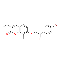 7-[2-(4-bromophenyl)-2-oxoethoxy]-3-ethyl-4,8-dimethylchromen-2-one Structure