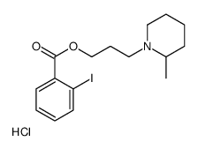 3-(2-methylpiperidin-1-ium-1-yl)propyl 2-iodobenzoate,chloride结构式