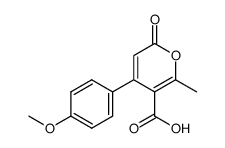 4-(4-methoxyphenyl)-2-methyl-6-oxo-2H-pyran-3-carboxylic acid Structure