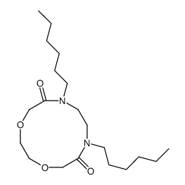 7,10-dihexyl-1,4-dioxa-7,10-diazacyclododecane-6,11-dione Structure