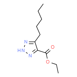 5-Pentyl-1H-1,2,3-triazole-4-carboxylic acid ethyl ester Structure