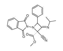 2-cyano-3-(isopropylimino)-2-(methoxycarbonyl)-4-phenyl-1-phthalimidoazetidine Structure