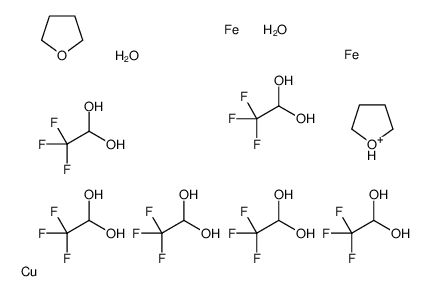 oxidanium,copper,iron,oxolane,2,2,2-trifluoroethane-1,1-diol,hydrate结构式