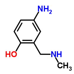 Phenol, 4-amino-2-[(methylamino)methyl]- (9CI) Structure