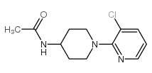4-乙酰胺基-1-[(3-氯-2-吡啶基)]哌啶结构式
