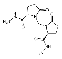 hydrazide de l'acide L methylene bis N-(oxo-5 pyrrolidine carboxylique-2) Structure