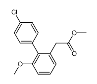 methyl 2-(4'-chloro-6-methoxy-[1,1'-biphenyl]-2-yl)acetate结构式
