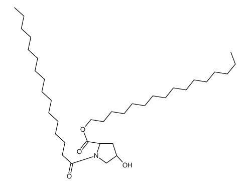 hexadecyl (2S,4R)-1-hexadecanoyl-4-hydroxypyrrolidine-2-carboxylate Structure