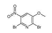 2,6-二溴-3-甲氧基-5-硝基吡啶结构式