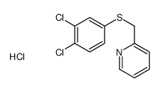 2-[(3,4-dichlorophenyl)sulfanylmethyl]pyridine,hydrochloride结构式