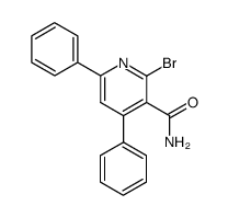 2-bromo-3-carbamoyl-4,6-diphenylpyridine结构式