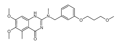 6,7-dimethoxy-2-{[3-(3-methoxy-propoxy)-benzyl]-methyl-amino}-5-methyl-1H-quinazolin-4-one Structure