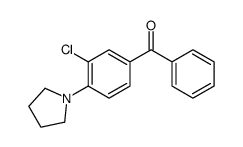 (3-chloro-4-pyrrolidin-1-ylphenyl)-phenylmethanone结构式