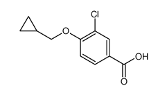 3-氯-4-(环丙基甲氧基)苯甲酸结构式