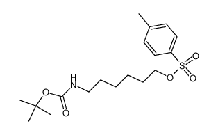 6-((叔丁氧基羰基)氨基)己基 4-甲基苯磺酸酯结构式