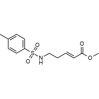 (E)-5-(4-甲基苯基磺酰氨基)戊-2-烯酸甲酯结构式