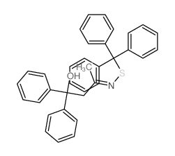 Benzenemethanesulfenamide,N-(3-hydroxy-1-methyl-3,3-diphenylpropylidene)-a,a-diphenyl-结构式