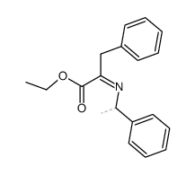 ethyl 3-phenyl-2-((1-phenylethyl)imino)propanoate Structure