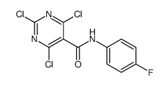 2,4,6-trichloro-N-(4-fluorophenyl)pyrimidine-5-carboxamide Structure